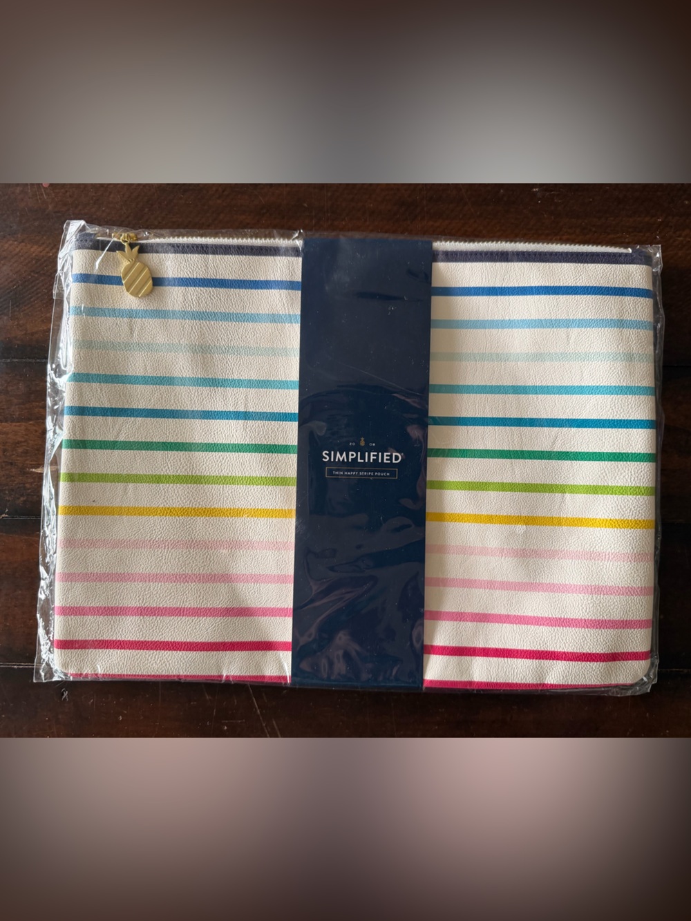 Emily Ley Simplified Planner Pouch - Rainbow Stripe